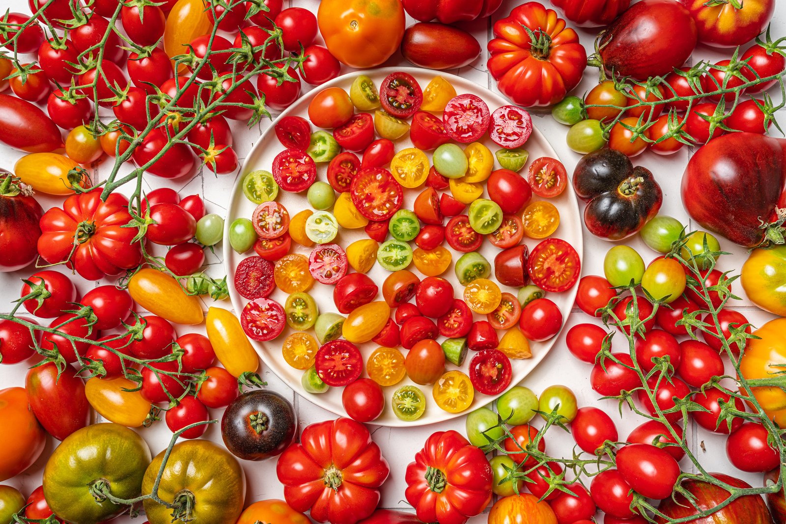 Mix colorful tomatoes